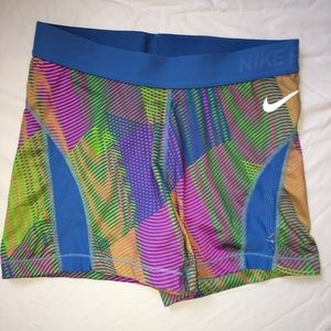 Multi Color Nike Pro Shorts
